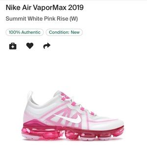 Nike Air VaporMax 2019 / Summit White Pink Rise